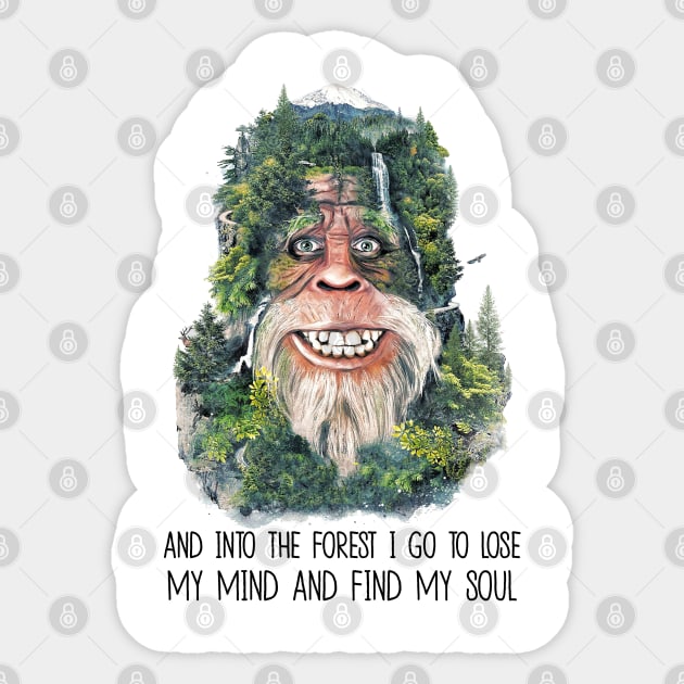 And into the forest i go to lose my mind and find my soul Sticker by JameMalbie